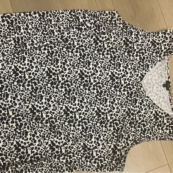 Talb's Black and White Leopard Print Sleeveless Top 3X - Picture 4 of 12